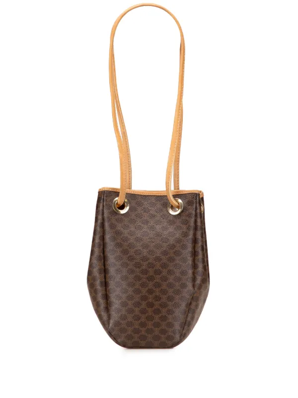 Celine Pre-Owned Sac Seau En Toile Enduite à Motif Macadam (1990