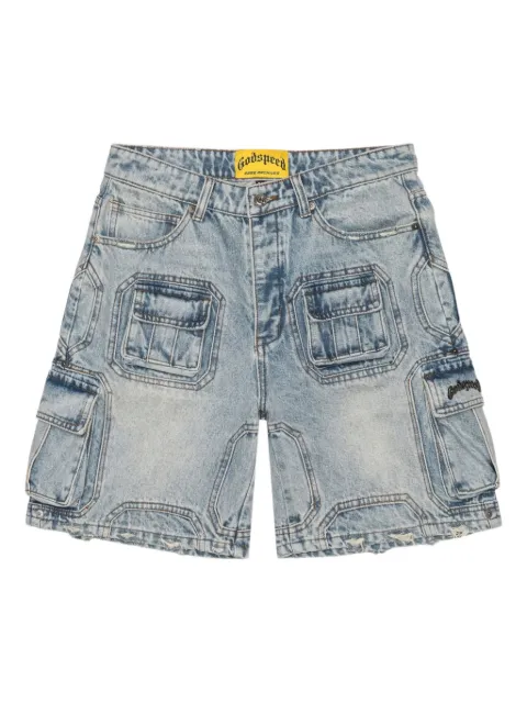 GODSPEED Octagon cargo denim shorts