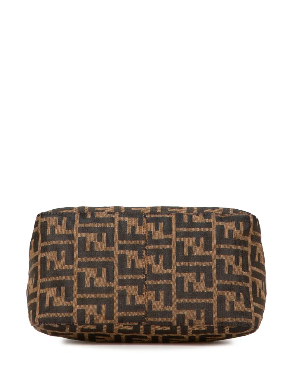 Pre-owned Fendi 20th Century Zucca Canvas Double Flap Shoulder Bag In Brown