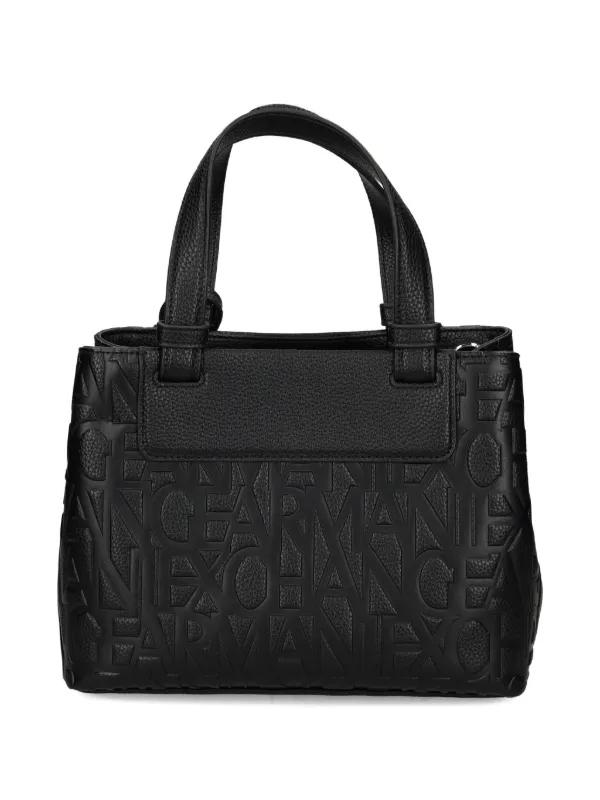 Armani Exchange ロゴエンボス ハンドバッグ | ブラック | FARFETCH JP