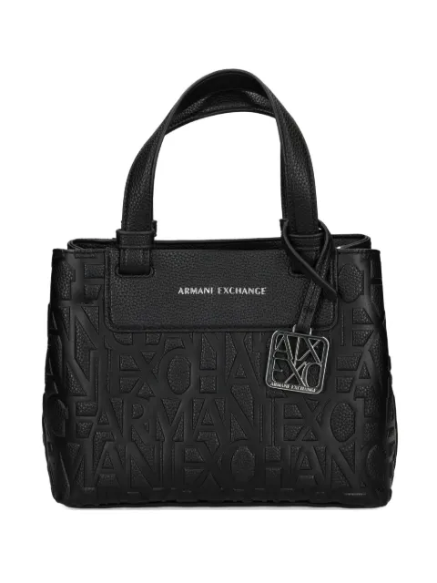 Armani Exchange logo-charm tote bag