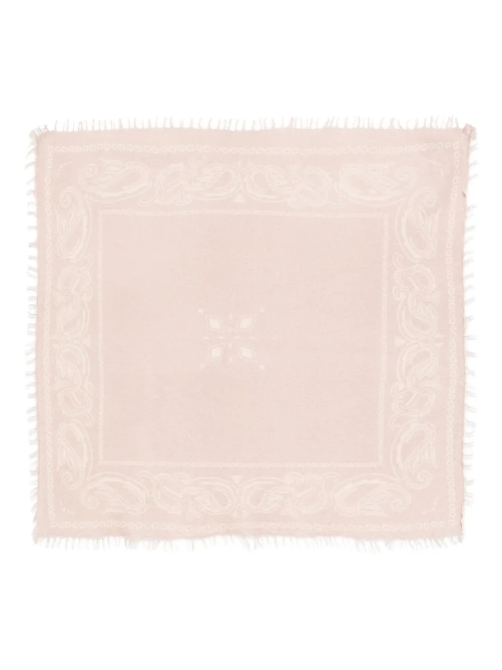 Warm-me Paisley-pattern Frayed-edge Scarf In Pink