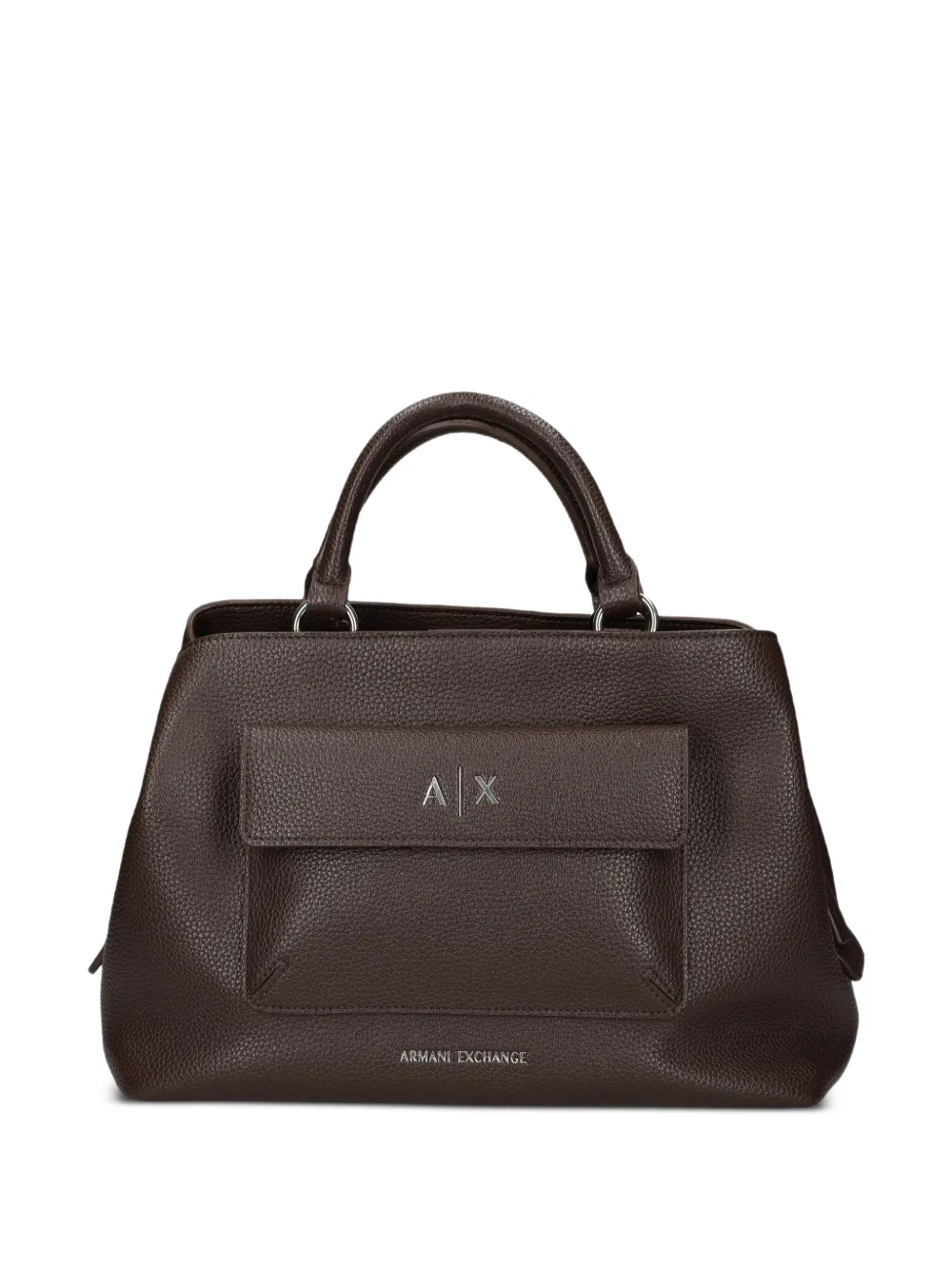 Armani Exchange Pocket-detail Tote Bag In Brown