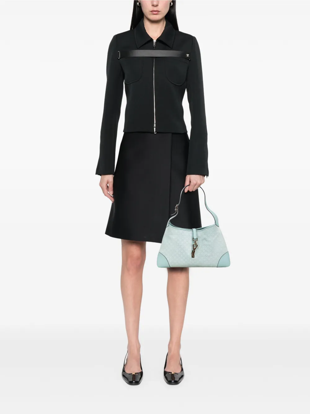 Gucci Pre-Owned 2000-2015 Square G Suede Jackie hobo bag | Pre-Owned | Image 2