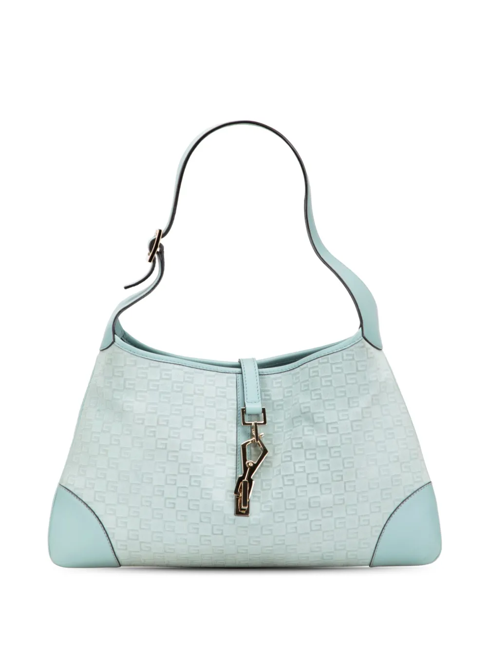 Gucci Pre-Owned 2000-2015 Square G Suede Jackie hobo bag | Blue | Image 1