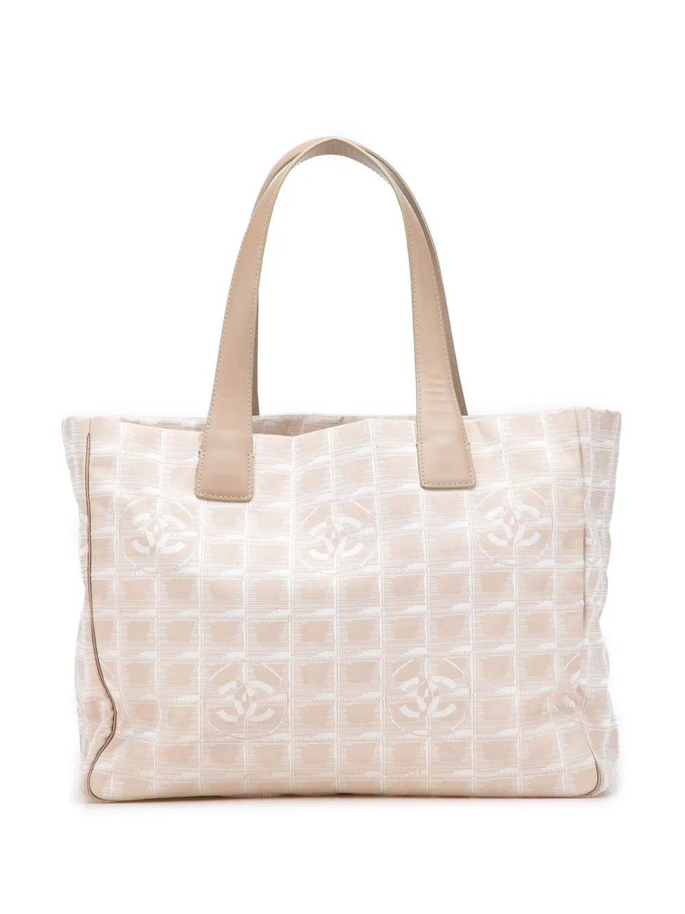 CHANEL Pre-Owned 2004-2005 ニュー トラベル ライン ナイロン トートバッグ - ブラウン CHANEL Pre-Owned 2004-2005 ニュー トラベル ライン ナイロン トートバッグ - ブラウン