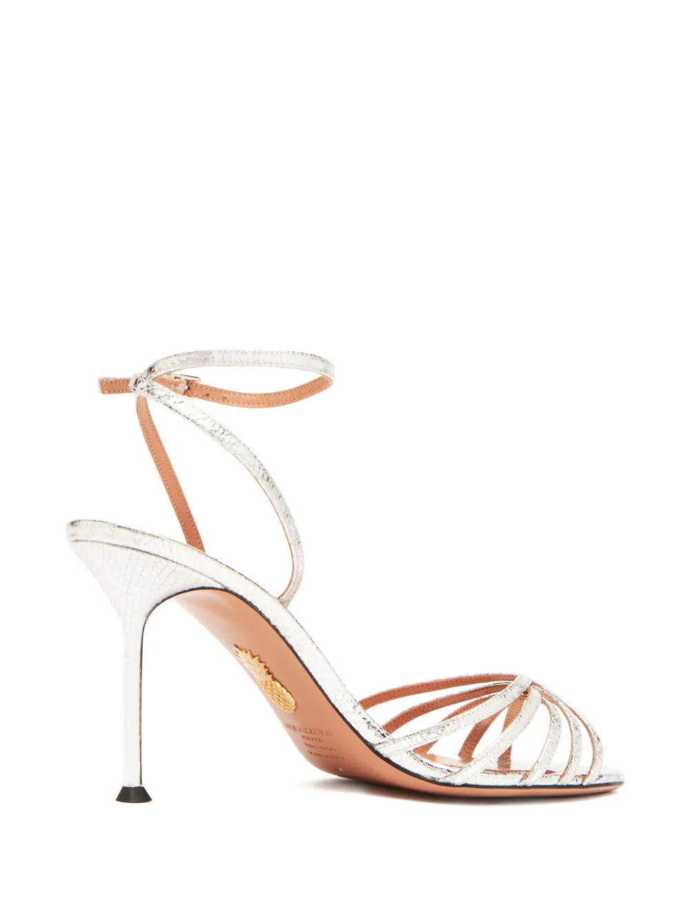 Aquazzura Leren sandalen Zilver