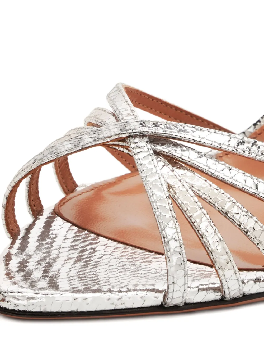 Aquazzura Leren sandalen Zilver