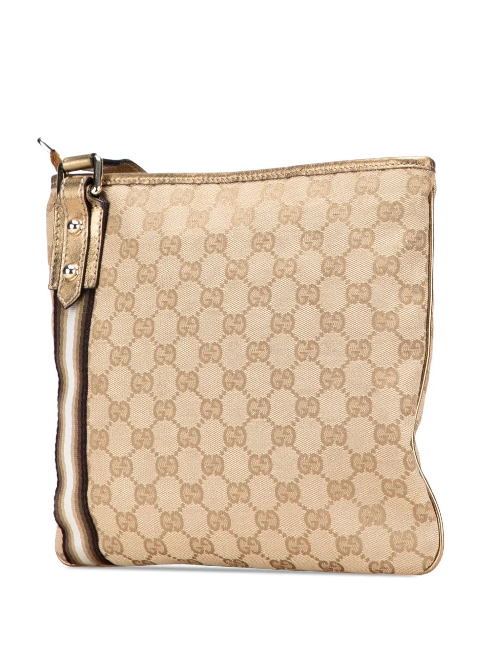 Pre-owned Gucci 2000-2015 Gg Canvas Jolicoeur Crossbody Bag In Brown