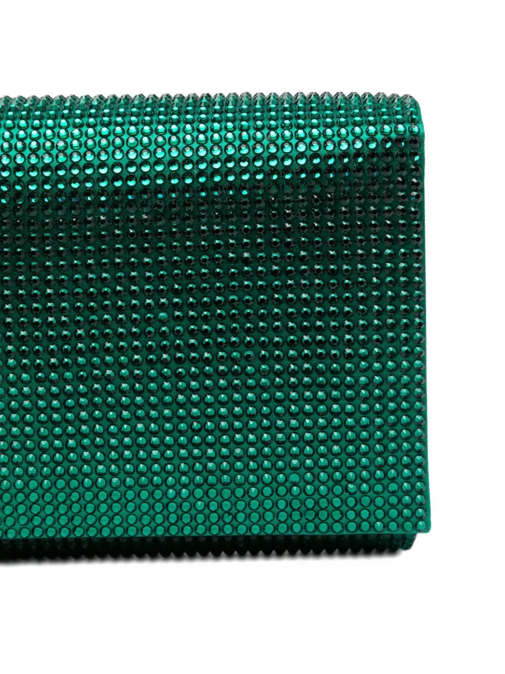 René Caovilla Crystal-embellished Clutch Bag In Green