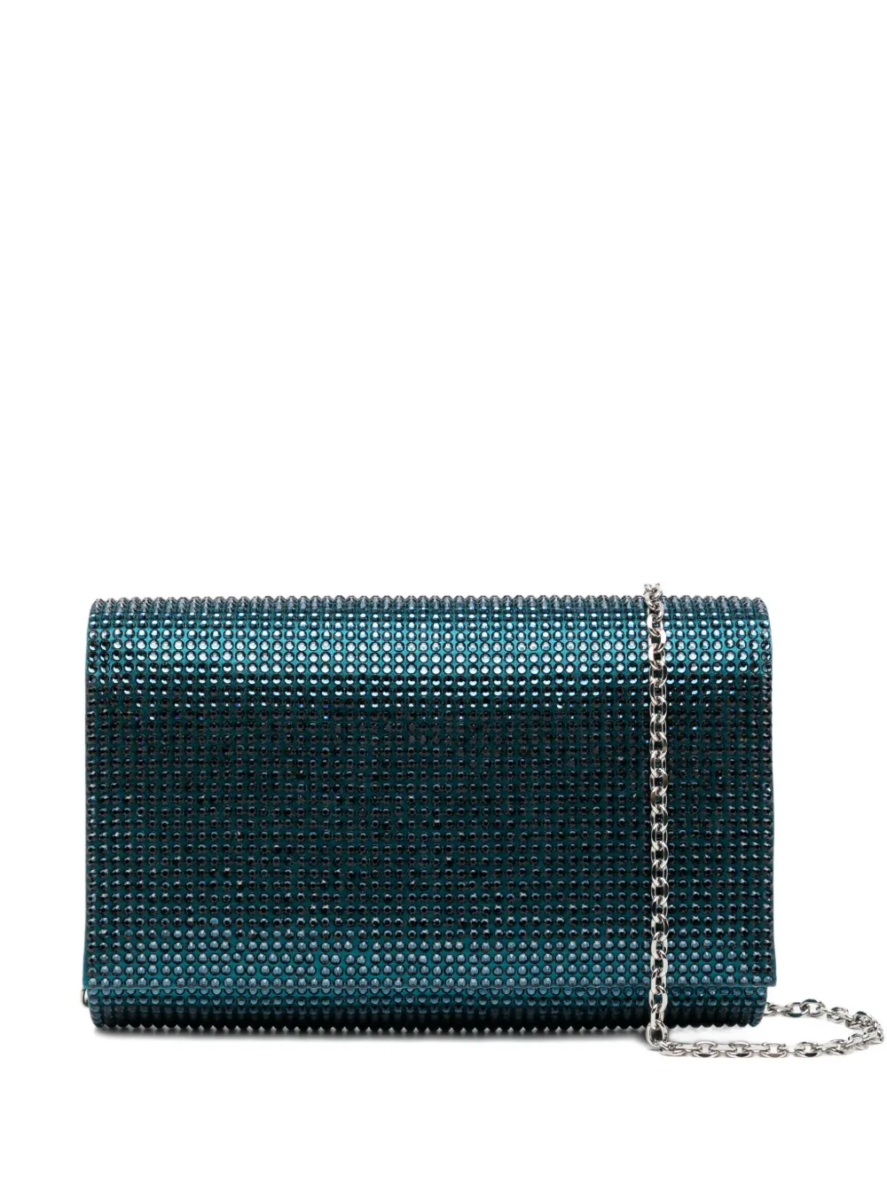 René Caovilla Rhinestone-embellished Clutch Bag In Blue