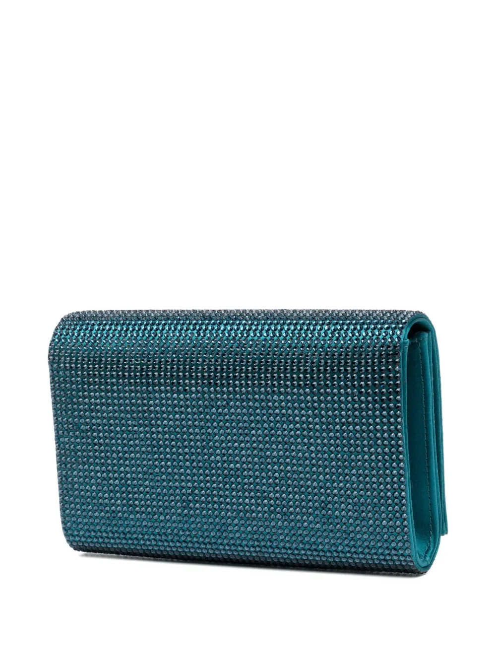 René Caovilla Rhinestone-embellished Clutch Bag In Blue