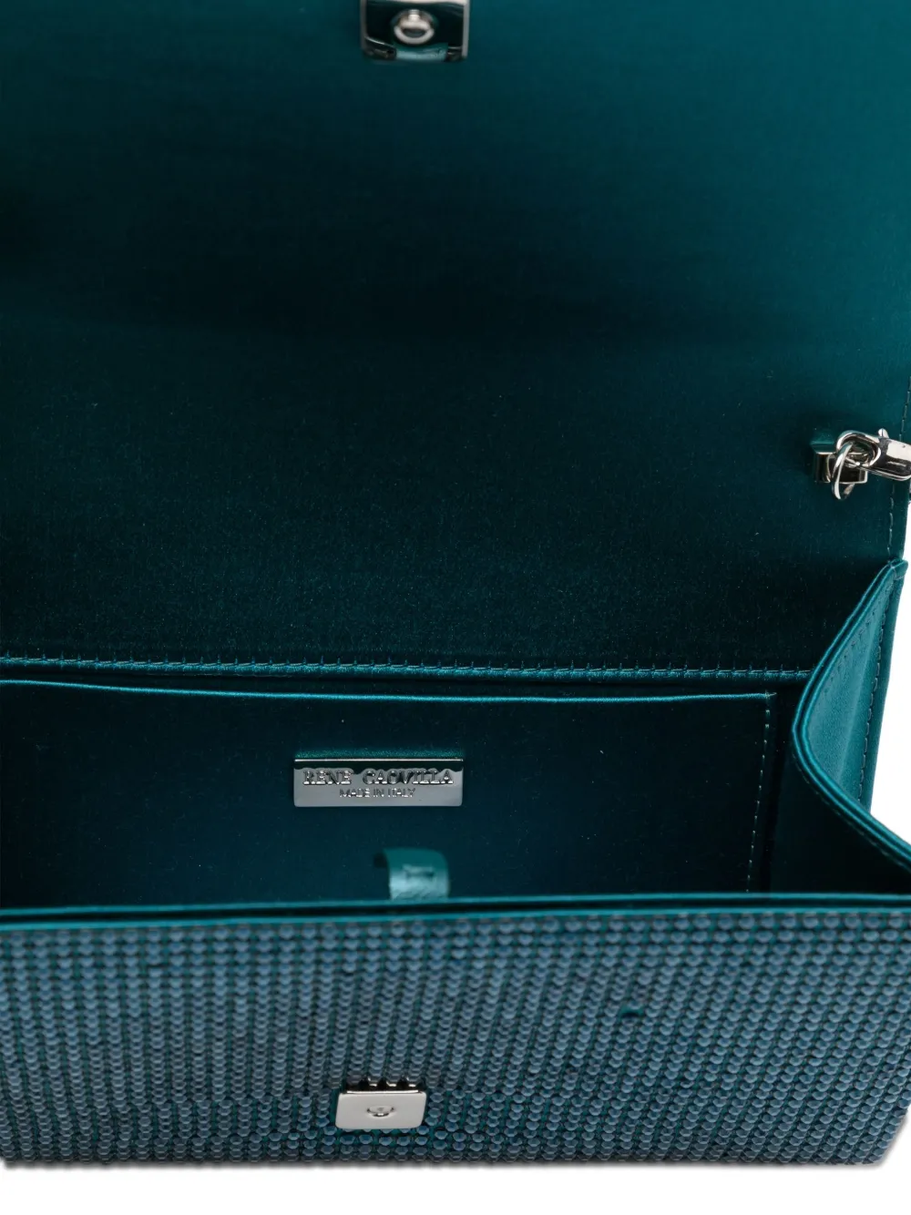 René Caovilla Clutch verfraaid met stras Blauw