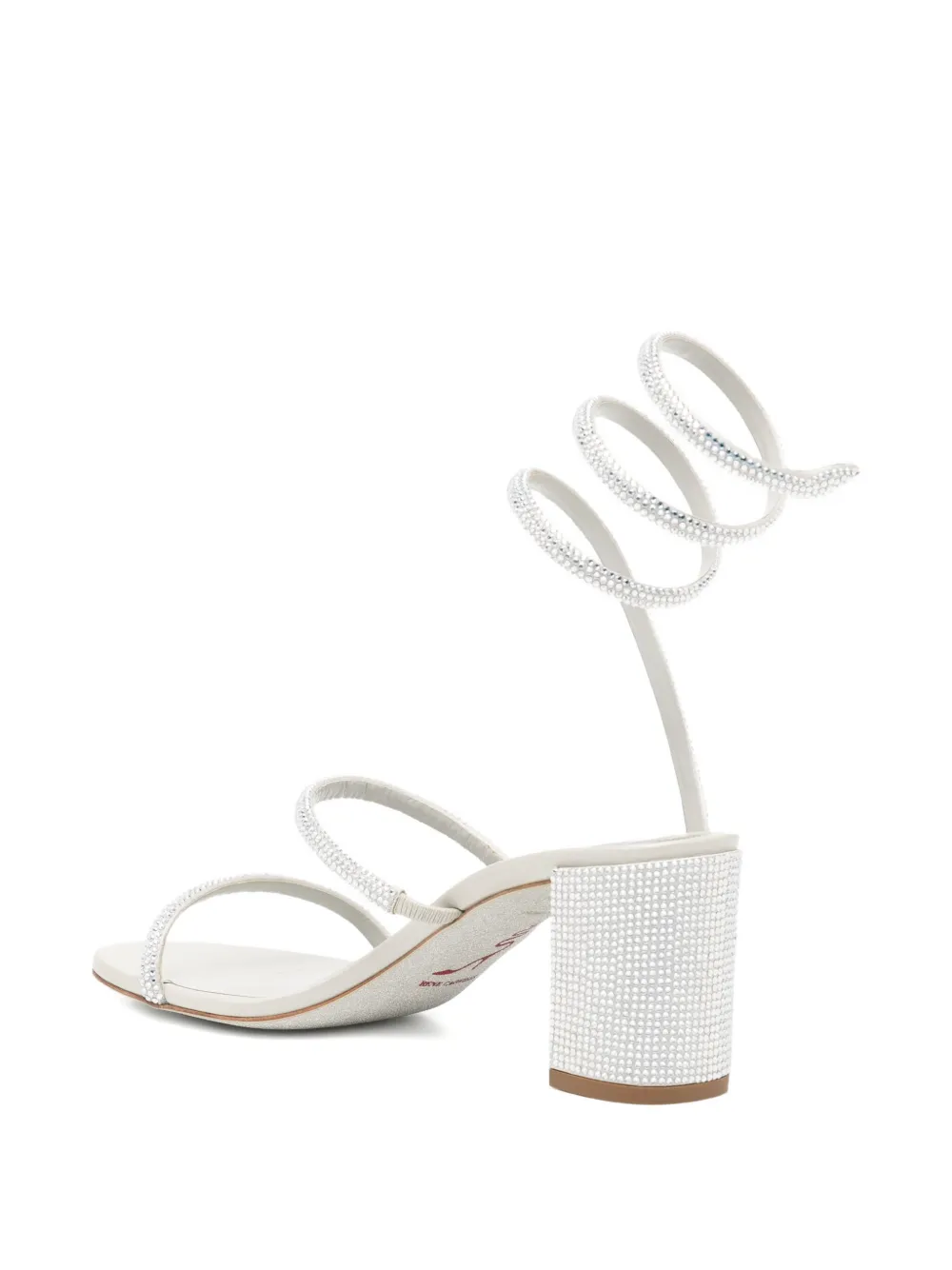 René Caovilla 80mm silver sandals Metallic
