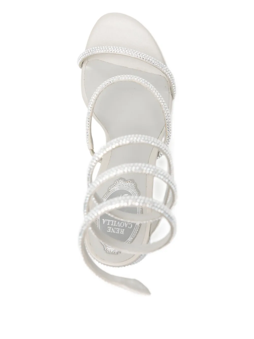 René Caovilla 80mm silver sandals Metallic