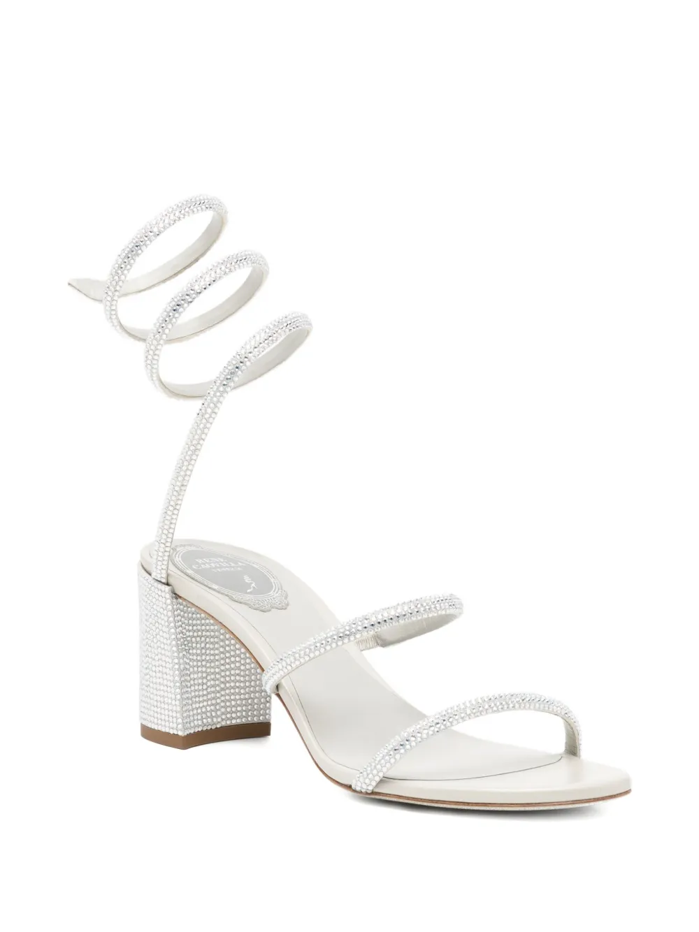René Caovilla 80mm silver sandals Metallic