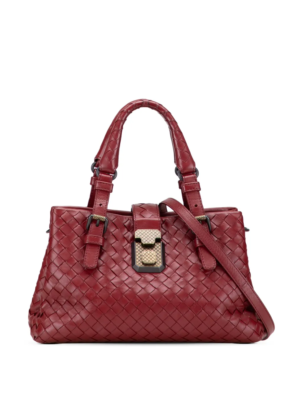 Bottega Veneta Pre-Owned 2012-2025 Mini Nappa Intrecciato Roma satchel | Red | Image 1