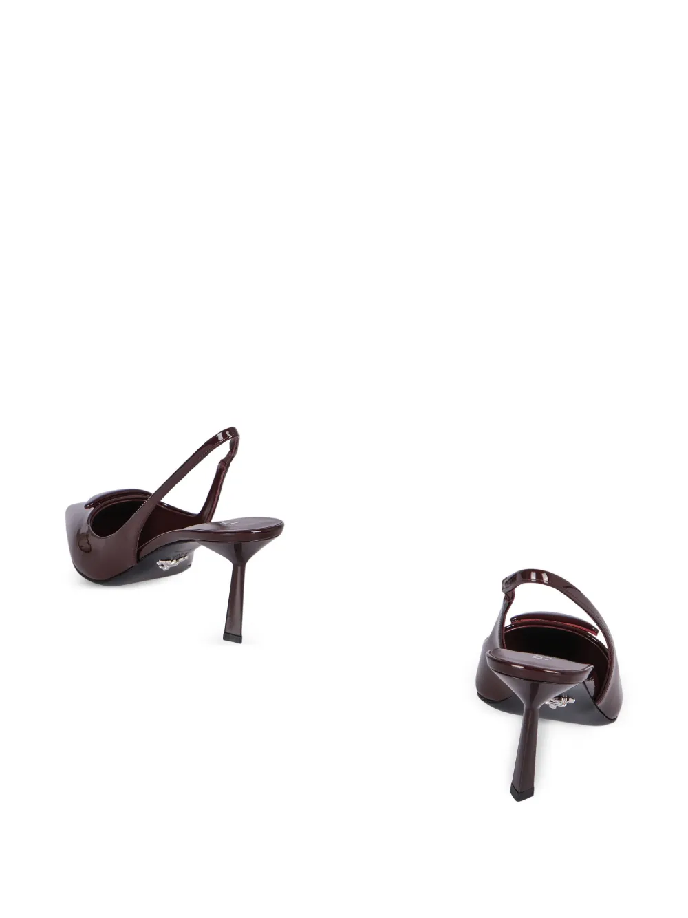 Prada Lakleren slingbacks pumps Rood
