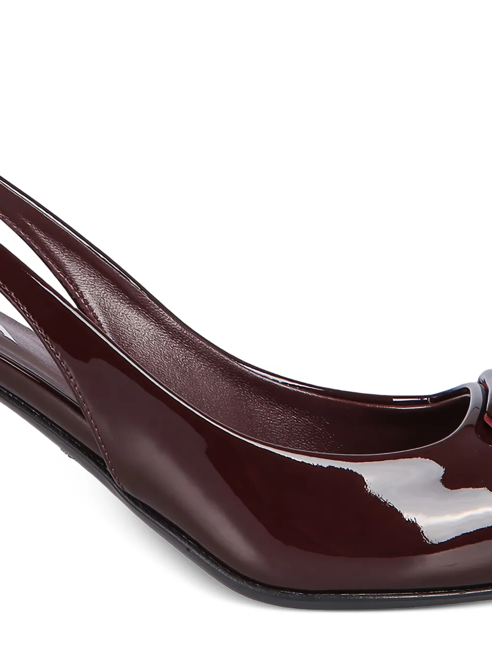 Prada Lakleren slingbacks pumps Rood