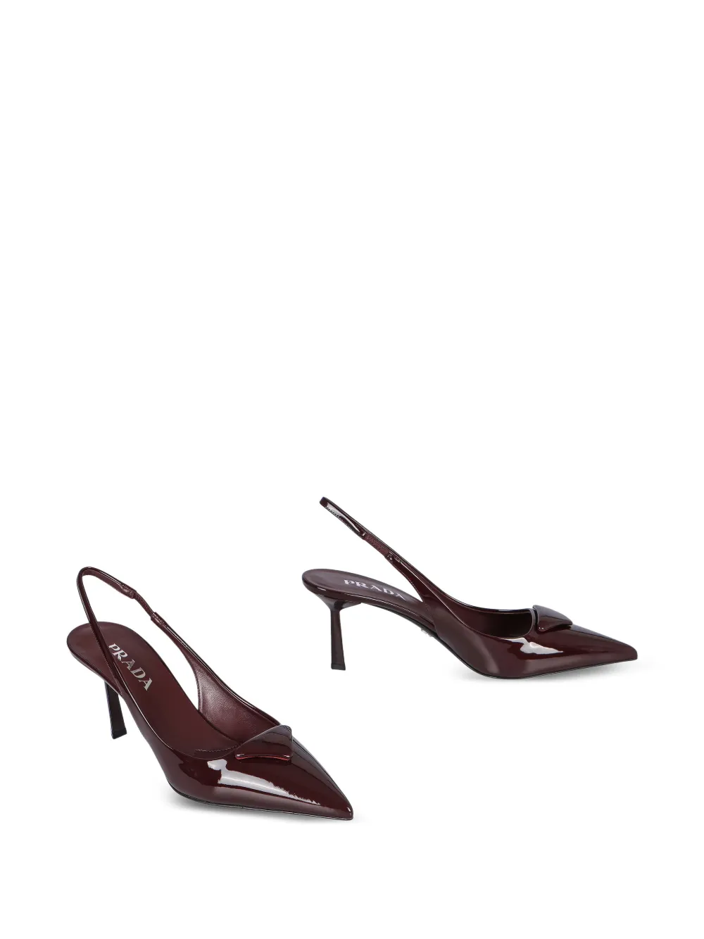 Prada Lakleren slingbacks pumps Rood