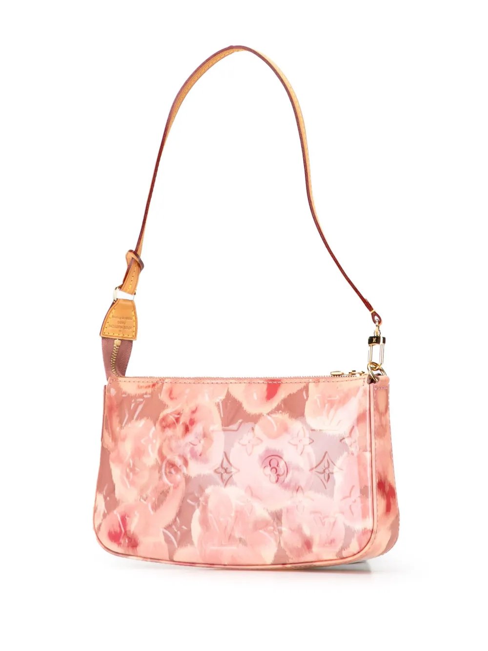 Pre-owned Louis Vuitton 2013 Monogram Vernis Ikat Pochette Accessoires Shoulder Bag In Pink