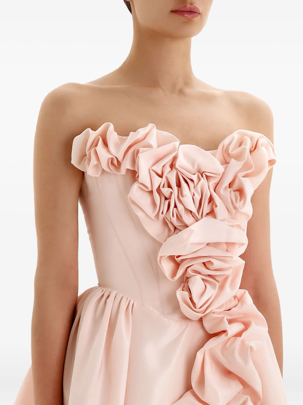 Post Meridiem Rose Corset Mini Dress In Pink