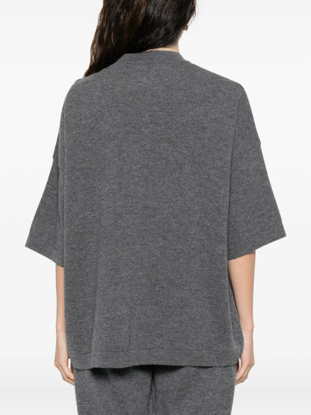 Mr Mittens Mia Round-neck Short-sleeve T-shirt In Gray