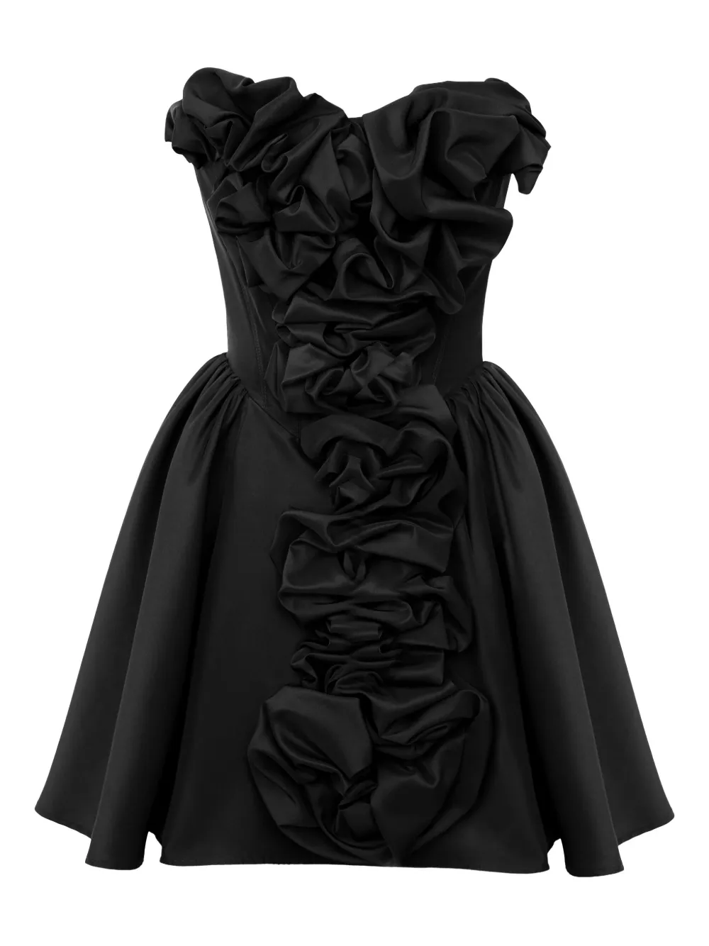 POST MERIDIEM robe courte à volants | noir | Image 1