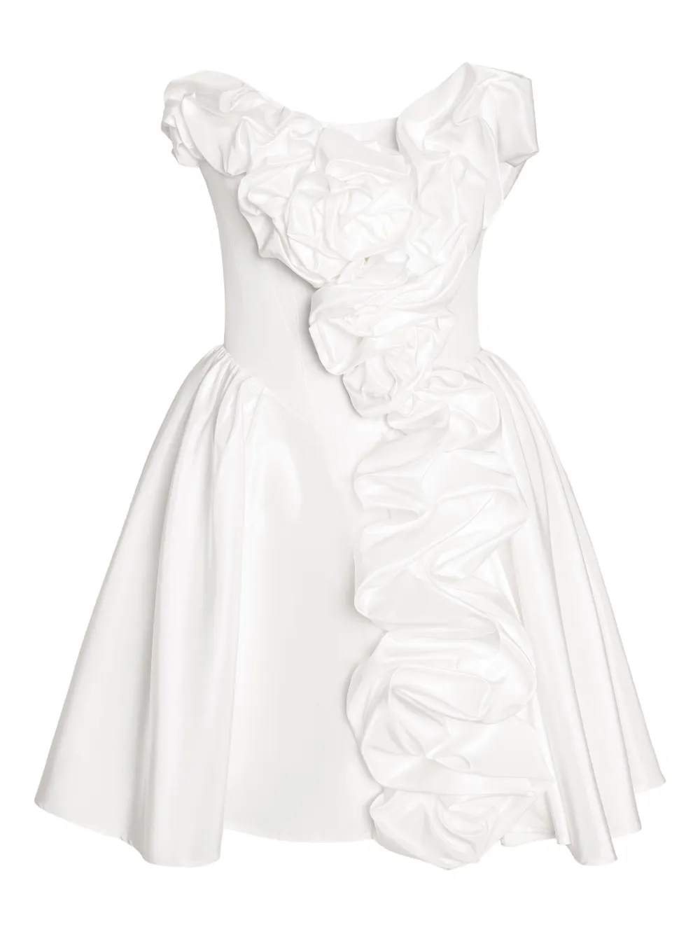 POST MERIDIEM robe courte à volants | blanc | Image 1