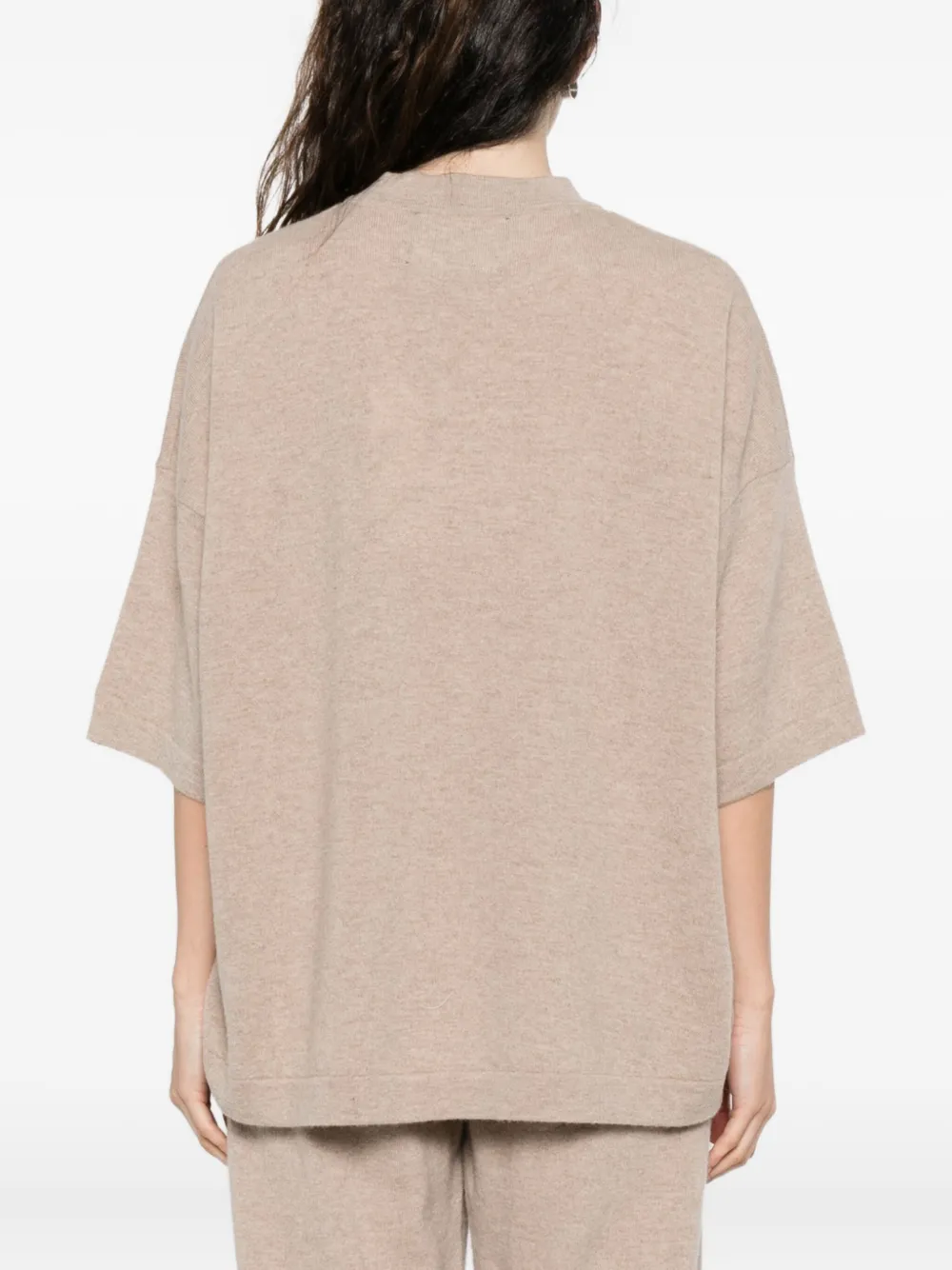 Mr Mittens Mia Short-sleeve Round-neck Top In Brown