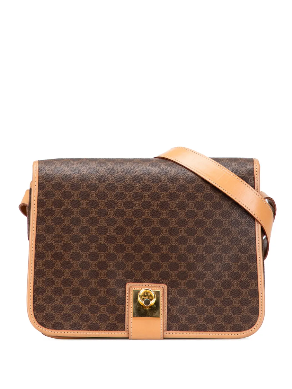Celine Pre-Owned 2014 Macadam Coated Canvas crossbody bag | Brown | Image 1