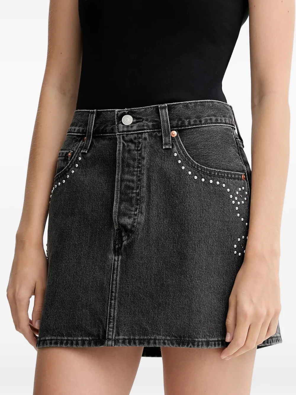 Levi's A-lijn midi-rok Zwart
