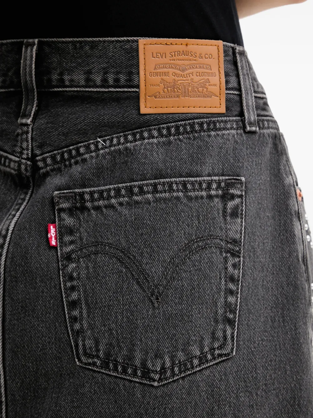 Levi's A-lijn midi-rok Zwart