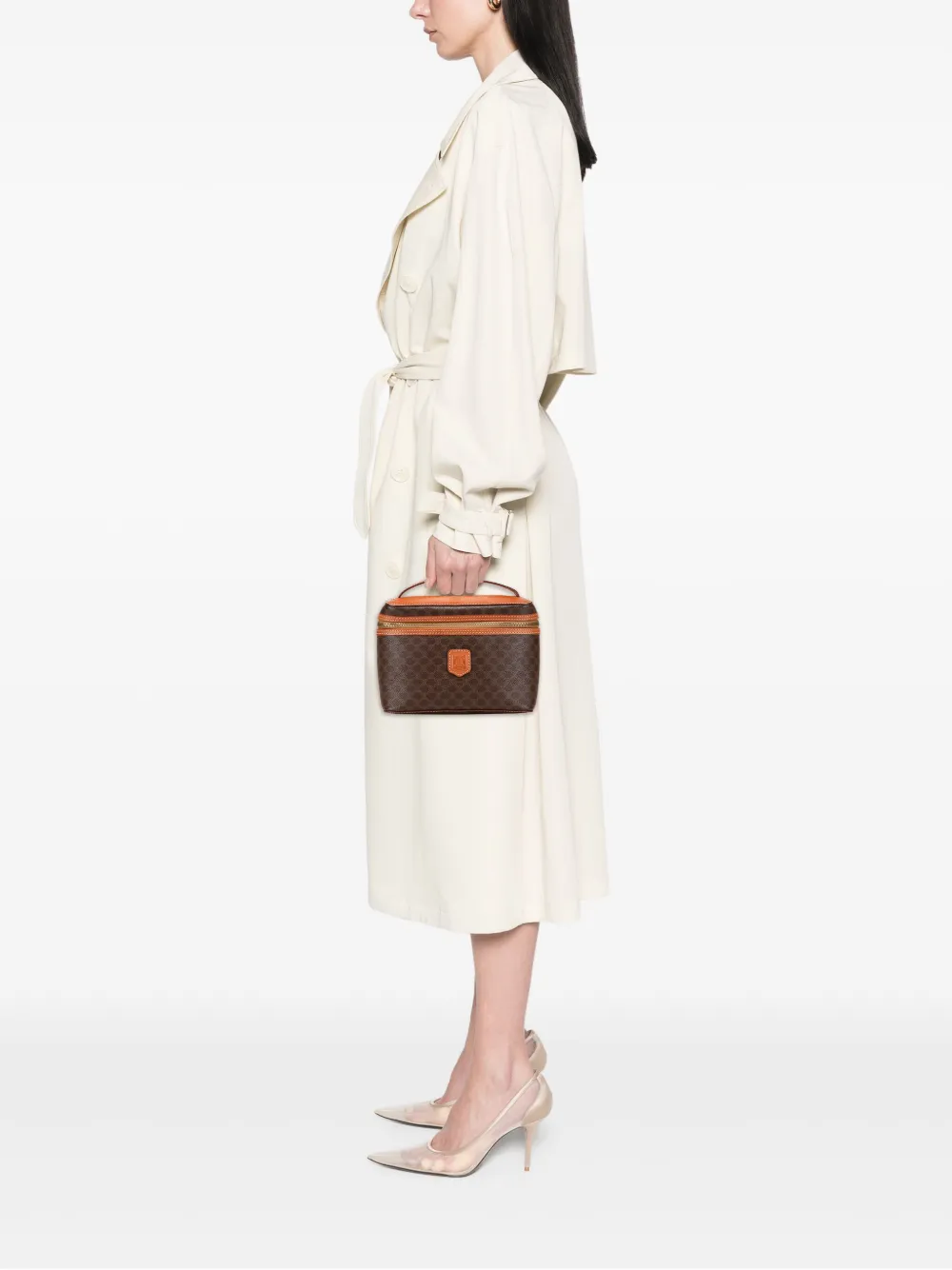 Celine Pre-Owned 1995 Macadam Coated Canvas vanity bag | Pre-Owned | Image 2