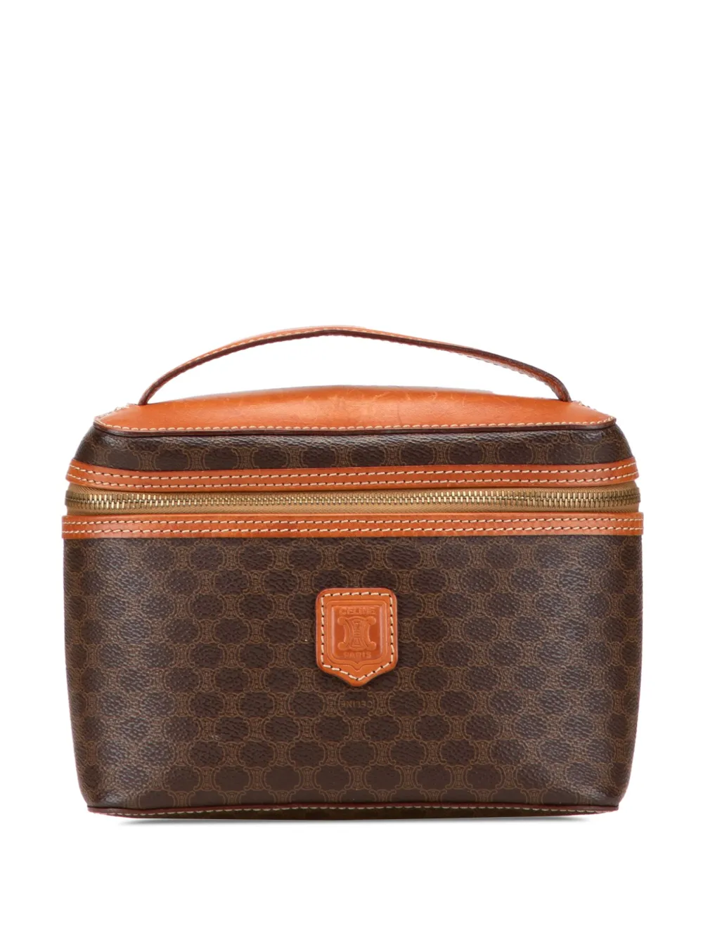Celine Pre-Owned 1995 Macadam Coated Canvas vanity bag | Brown | Image 1