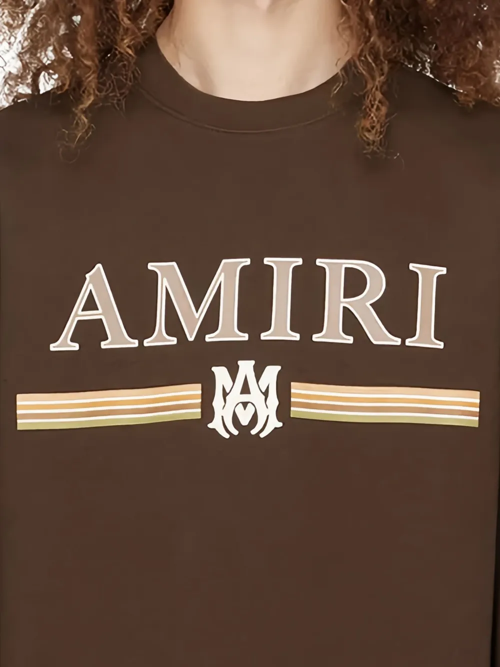 AMIRI Sweater met logostreep Bruin