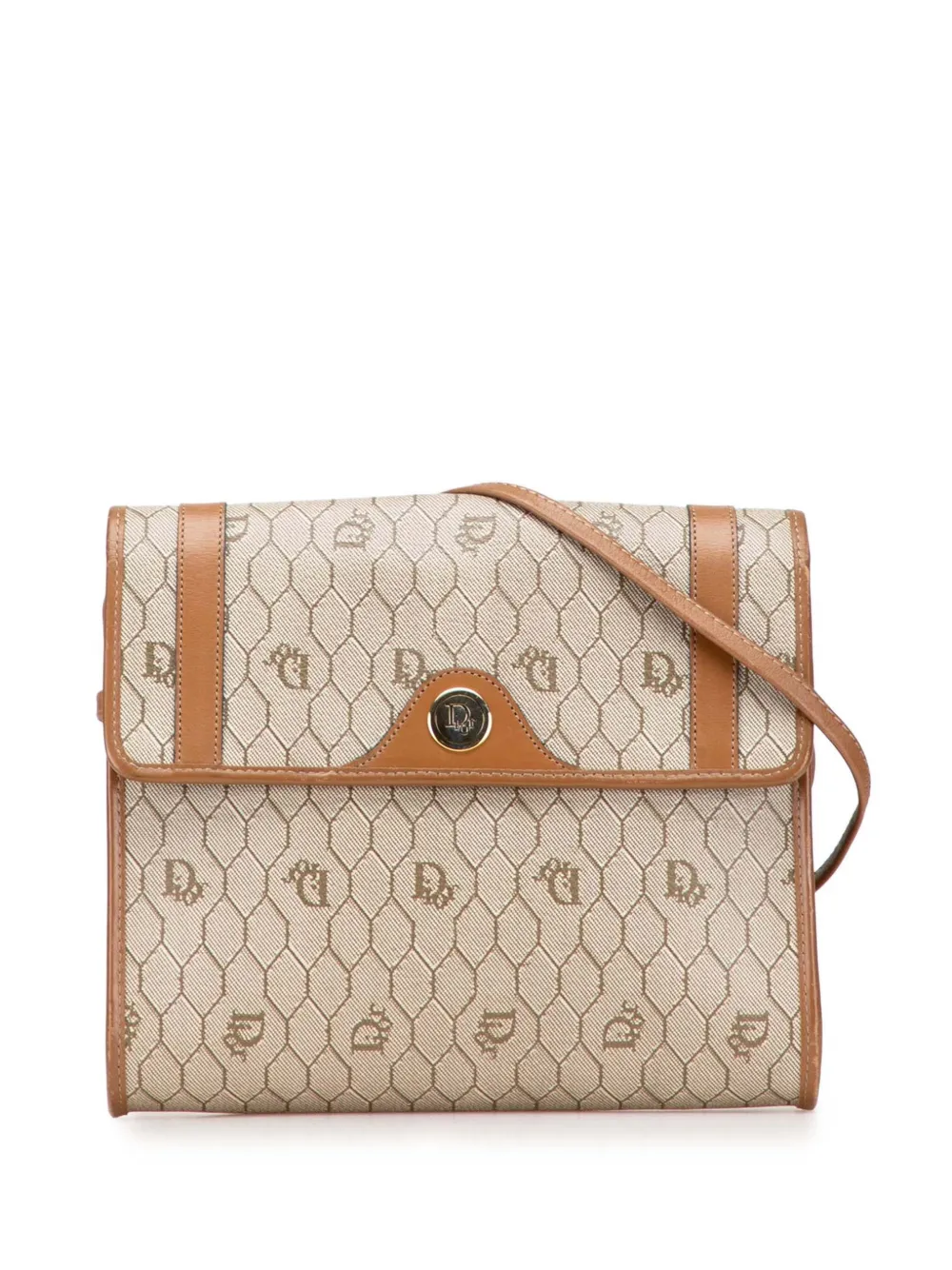 Christian Dior Pre-Owned 20th Century Honeycomb Coated Canvas crossbody bag | Brown | Image 1