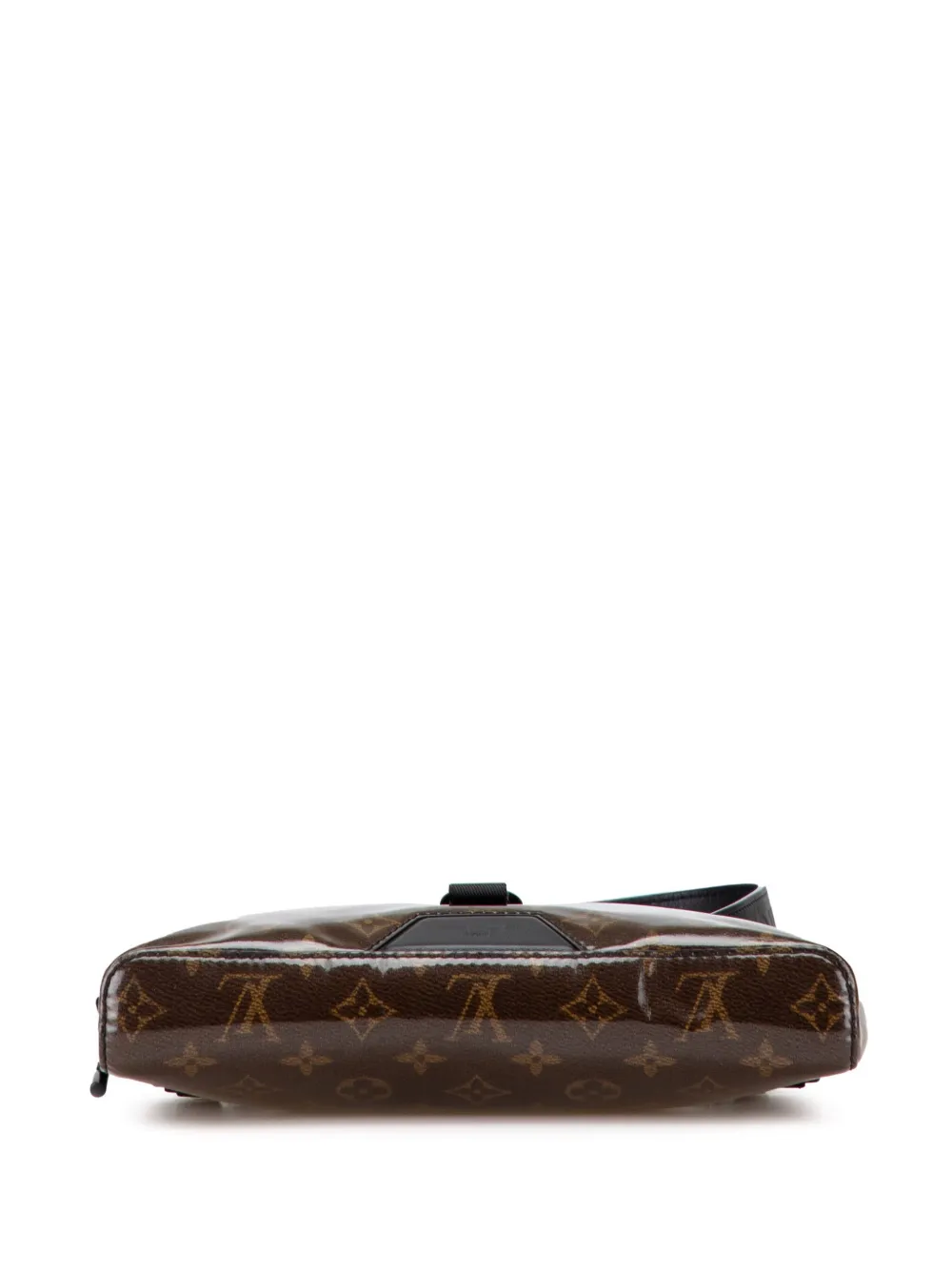 Pre-owned Louis Vuitton 2018 Monogram Glaze Messenger Pm Crossbody Bag In Brown