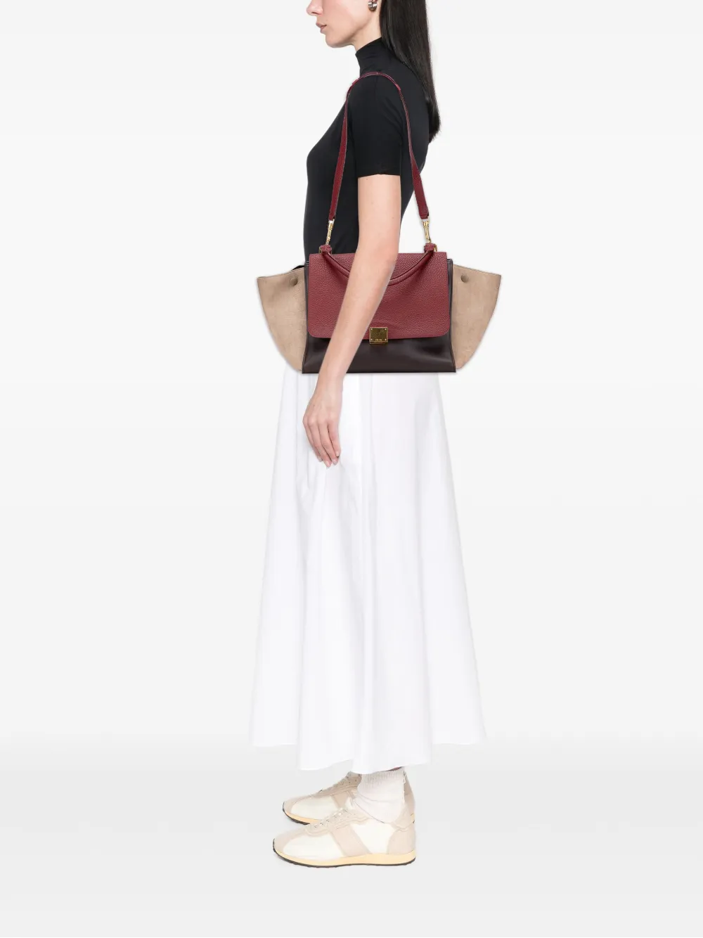 Celine Pre-Owned 2015 Medium Tricolor Leather Trapeze satchel | Pre-Owned | Image 2