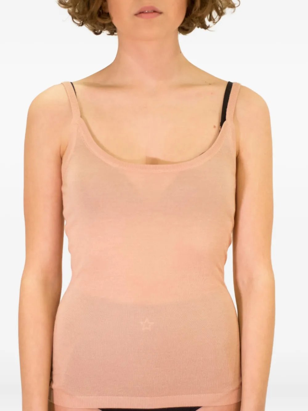 La Rose Round Neck Tank Top In Brown