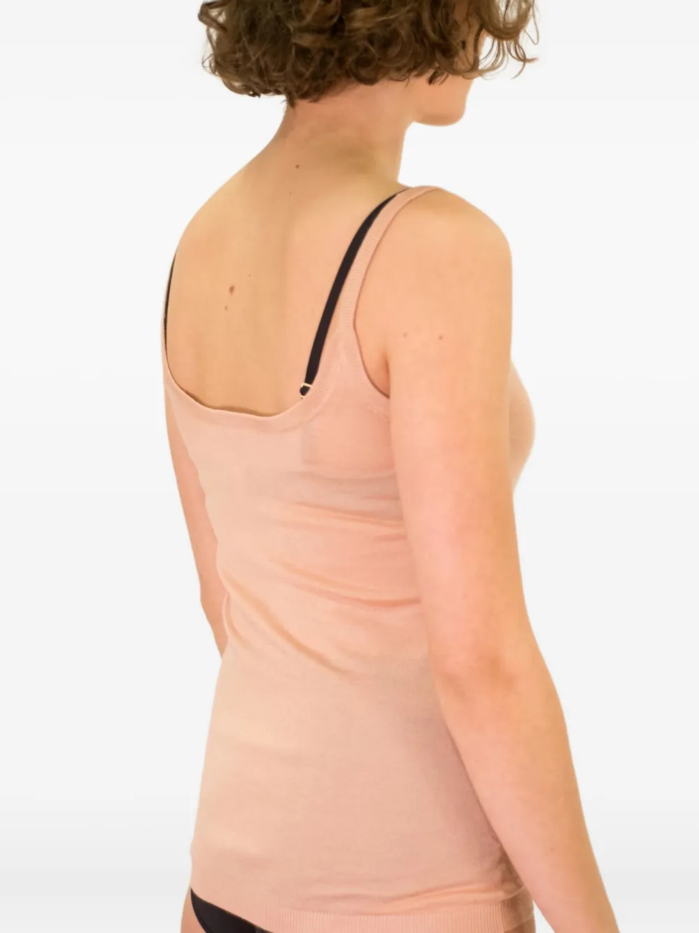 La Rose Round Neck Tank Top In Brown