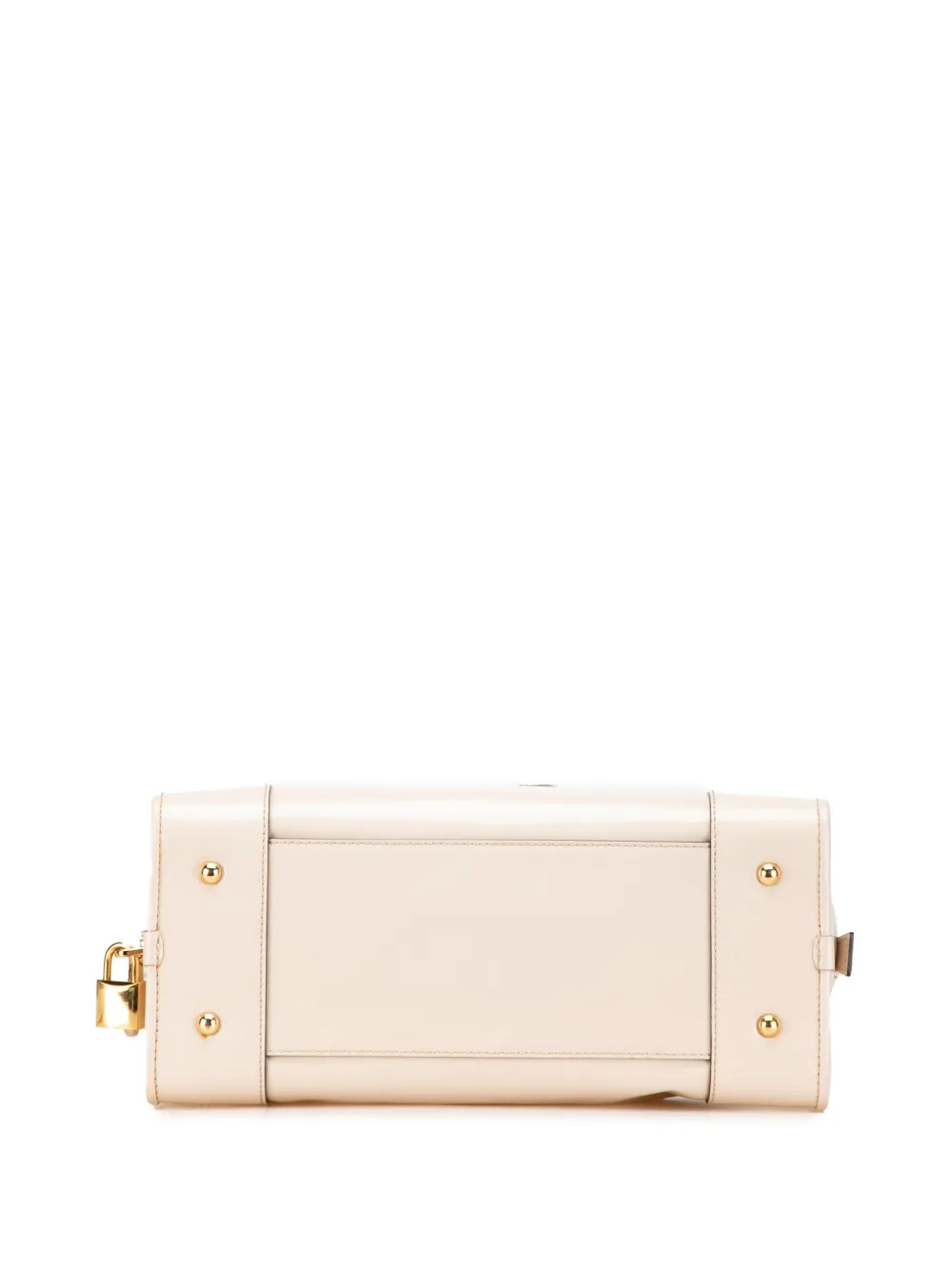 Pre-owned Loewe 2009 Patent Amazona 28 Handbag In Brown