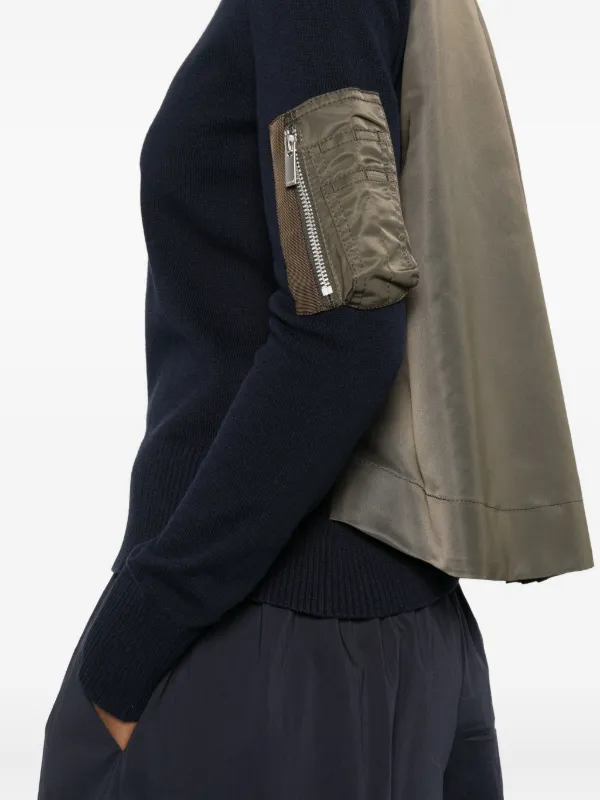 sacai コントラストパネルセーター sacai - sacai コントラストパネル セーターの通販 by 财神's shop