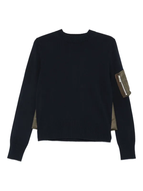 sacai プリーツパネルセーター 新品未使用 Sacai パネル プルオーバー | ブルー | FARFETCH JP