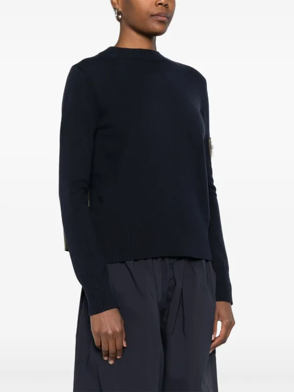 sacai プリーツパネルセーター 新品未使用 Sacai パネル プルオーバー | ブルー | FARFETCH JP