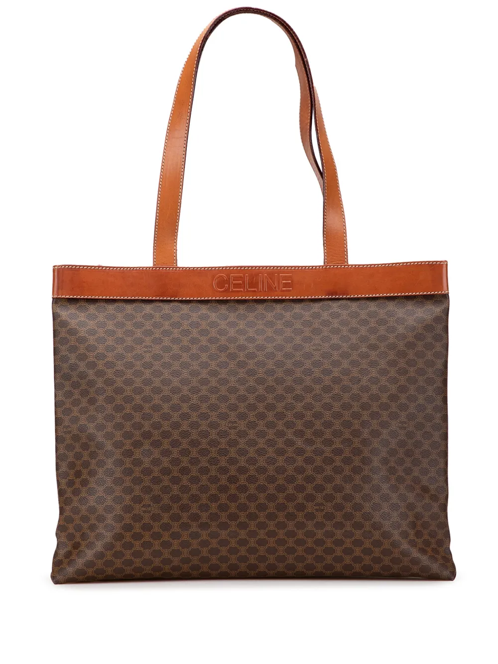 Celine Pre-Owned 2007 Macadam Coated Canvas tote bag | Brown | Image 1