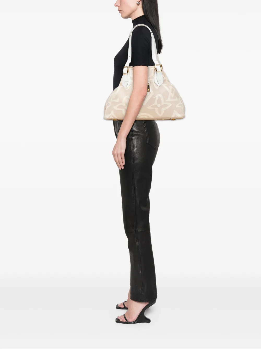 Pre-owned Louis Vuitton 2008 Monogram Tahitienne Cabas Pm Tote Bag In Brown