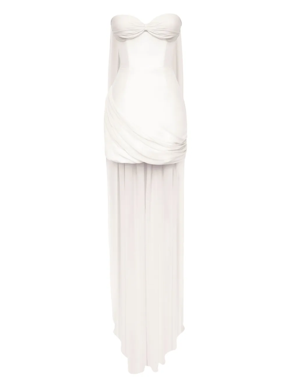 POST MERIDIEM robe courte à design drapé | blanc | Image 1