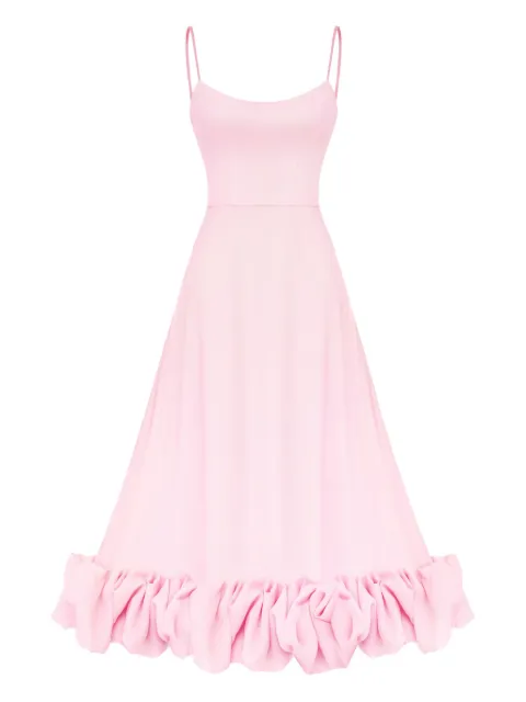 POST MERIDIEM Flounce ruffled midi dress
