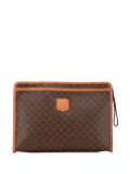 Celine Pre-Owned 2010 Macadam Coated Canvas clutch bag - Brown